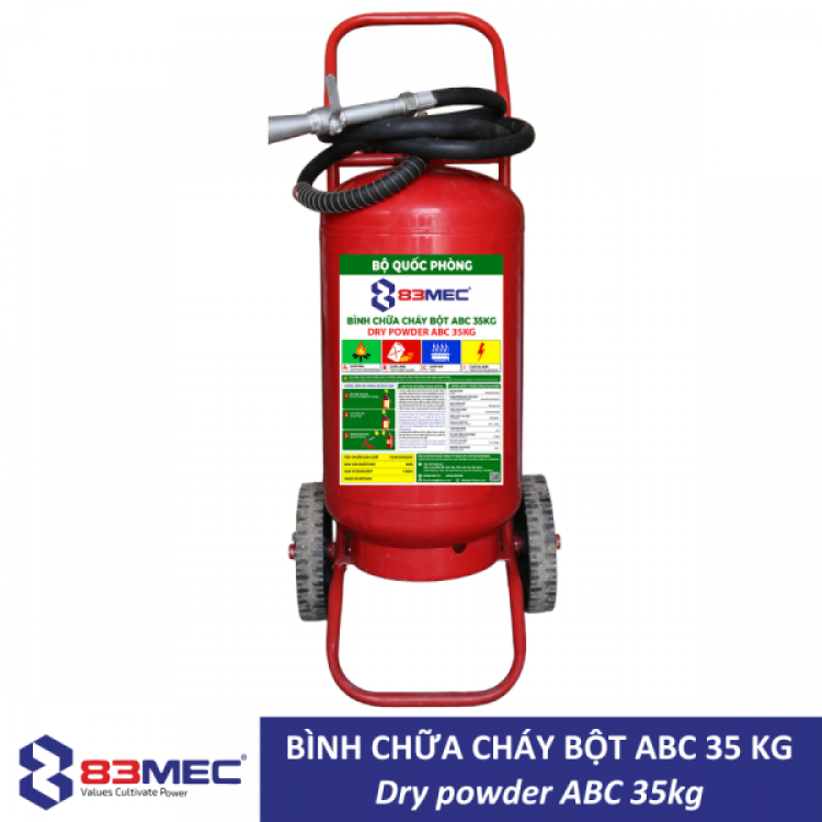 Bình chữa cháy bột ABC 35kg 83MEC – Bộ Quốc Phòng